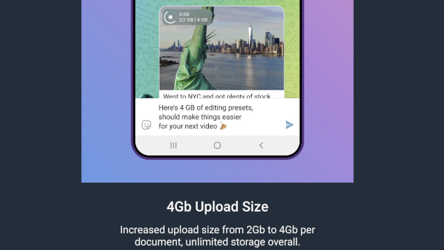 4gb అప్లోడ్ పరిమాణం